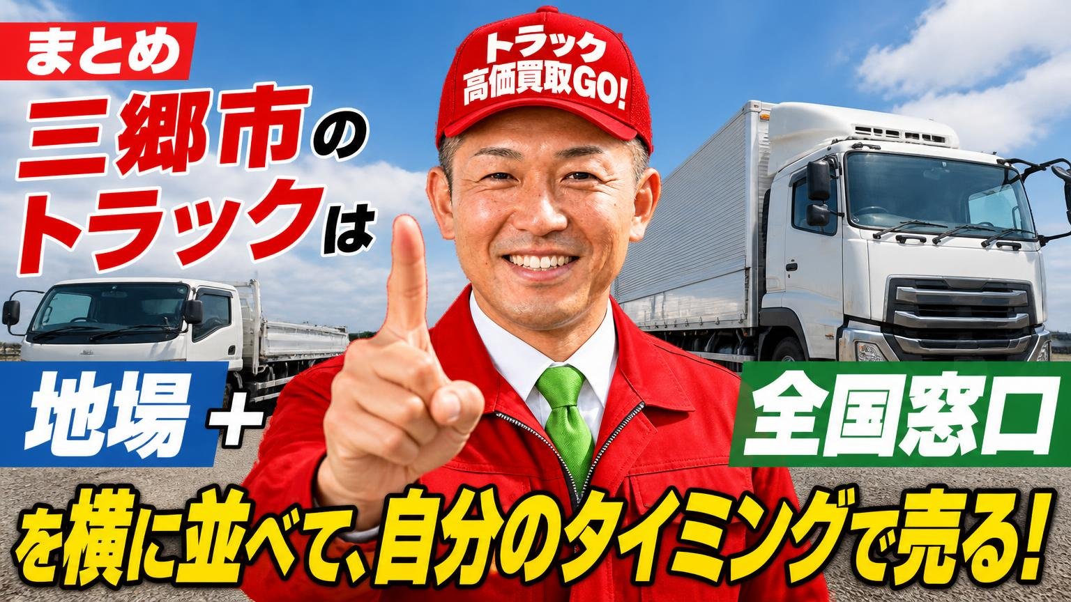 まとめ|三郷市のトラックは「地場+全国窓口」を横に並べて、自分のタイミングで売る