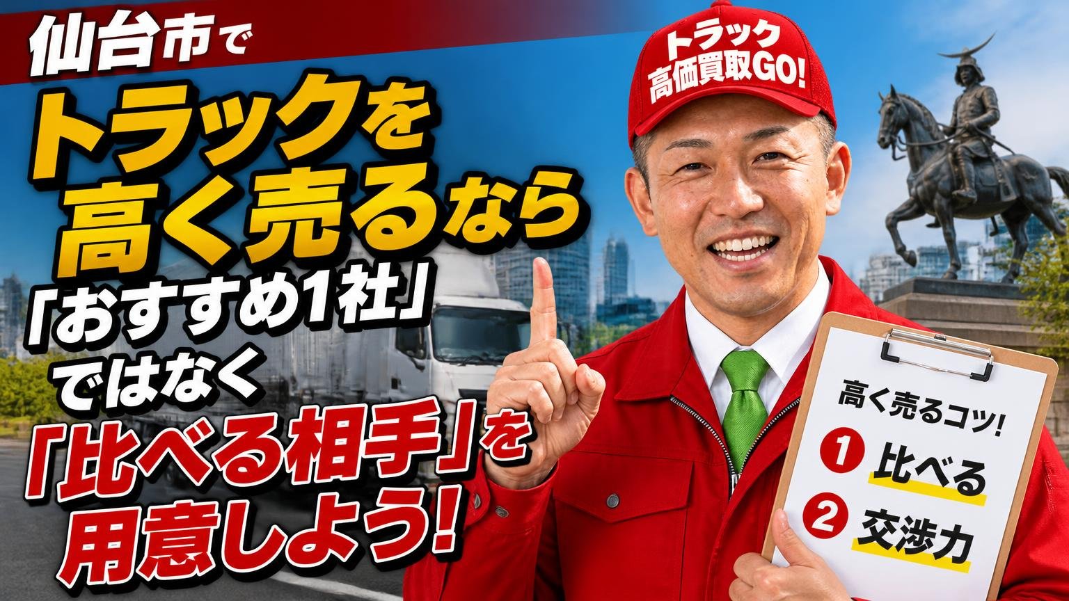 まとめ:仙台市でトラックを高く売るなら「おすすめ1社」ではなく「比べる相手」を用意しよう