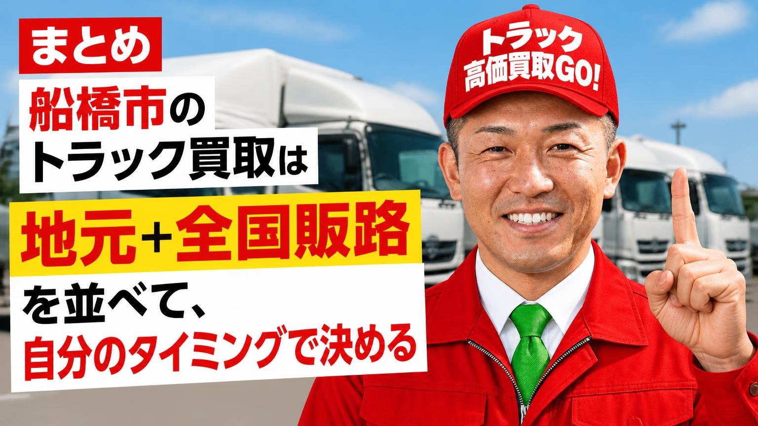 まとめ｜船橋市のトラック買取は「地元＋全国販路」を並べて、自分のタイミングで決める