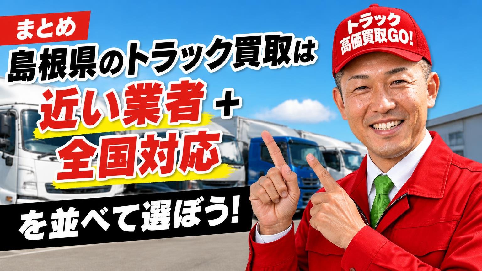 まとめ：島根県のトラック買取は「近い業者＋全国対応」を並べて選ぼう
